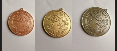 Gold, Silver, Copper plated Medals