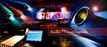 A typical view of our PA and lighting available for hire in Europe