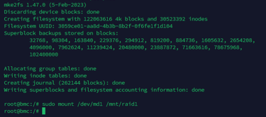 sudo mount /dev/md1 /mnt/raid1