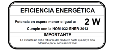 Etiqueta NOM-032-ENER-2019
