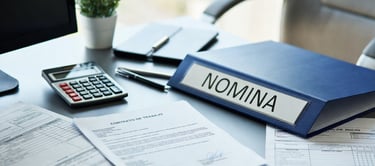 Documentos e información legal de nómina y contratos