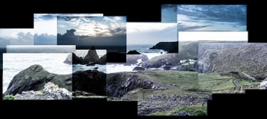 A joiner composition of Kynance Cove in Cornwall