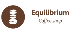 Equilibrium Coffee Shop logotype bannière