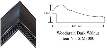 Woodgrain Dark Walnut Picture Frame Item No. SIM3080
