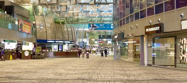 Singapore Airport Shopping and Arrival Hall