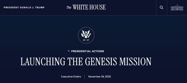 Presidential Executive Order, Donald J. Trump, Genesis Mission Launch