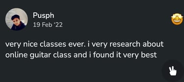 A student's review about our musciwale's online music class