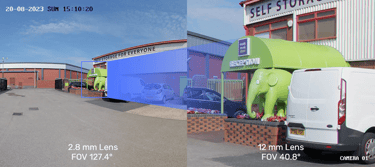 comparaison zoom camera ip