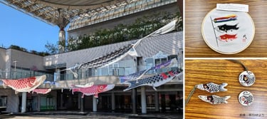 ドーセット バイ アゴーラ 大阪堺で展示されている鯉幟とワークショップの作品例｜堺市のニュースならサカイタイムズ