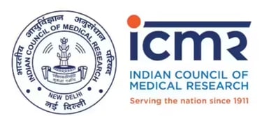Official logo of the Indian Council of Medical Research (ICMR) with the organization name and emblem.