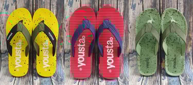 three pairs of flip flop
