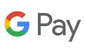 Official Google Pay logo with a colorful G and grey Pay text for secure mobile payments.