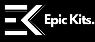 epic kits logo on a black background