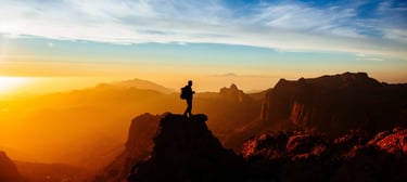 Paisaje natural de Gran Canaria al atardecer