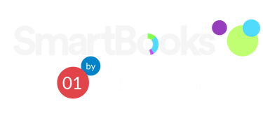 Logo SmartBooks by 01 audit et conseil blanc