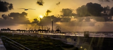 Galveston texas coastline