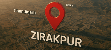 zirakpur location pin on map
