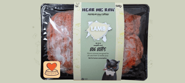 Hear Me Raw Lamb 500g stocked at Kitty's Rawr Store.