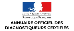 Logo du gouvernement – lien vers l'annuaire officiel des diagnostiqueurs certifiés