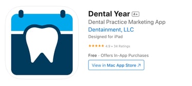 a dental practice app with a toothbrush and toothbrush