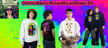 a group of people standing around a cat