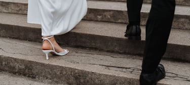 Elegant Paris wedding ceremony with city skyline in the background