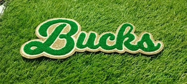 Custom Chenille Patches Glitter Bakcground
