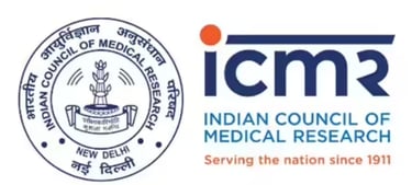 Official logo of the Indian Council of Medical Research (ICMR) with the organization name and emblem.
