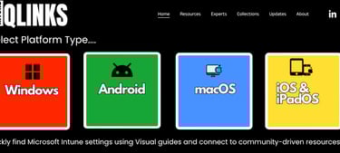 a website page with a bunch of different types of windows