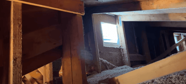 Attic blown-in insulation