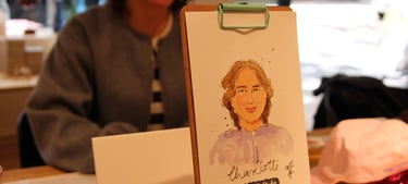 Live-zeichnen buchen Schnellportrait für Firmenveranstaltungen, Fashion und Beauty Events Firmenfeiern zur Kundenbindung
