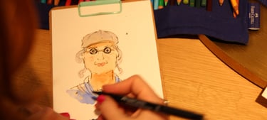 Live-zeichnen buchen Schnellportrait für Firmenveranstaltungen, Fashion und Beauty Events Firmenfeiern zur Kundenbindung