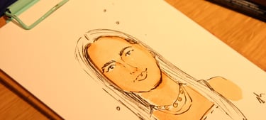 Live-zeichnen buchen Schnellportrait für Firmenveranstaltungen, Fashion und Beauty Events Firmenfeiern zur Kundenbindung