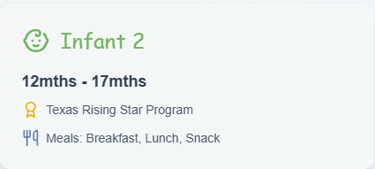 Infant 2 curriculum
