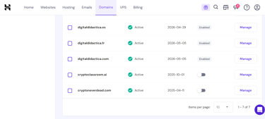 your domains names create website with IA