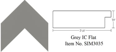 Grey IC Flat Wooden Picture Frame Item No. SIM3035