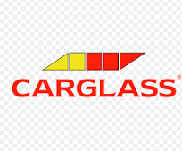 a car glass logo with the word car glass
