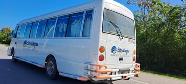 Sitrabapu public transportation bus in Dominican Republic between Higüey, Bávaro and Punta Cana