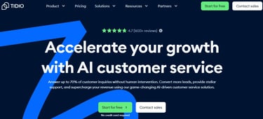 Tidio: Free AI Chatbots For Websites