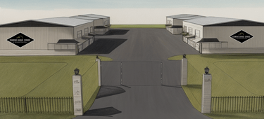 About Project image render of front entry into Diamond Garage Condos
