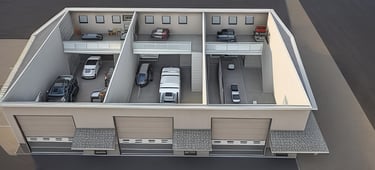 Rendering of Diamond Garage Condos roof off
