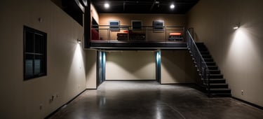 Rendering of an empty condo showing possibilities