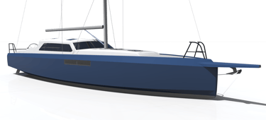 M44 Transat sail yacht design starboard exterior