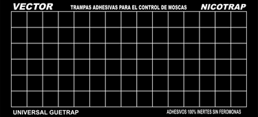 laminas adhesivas de color negro para la captura de moscas