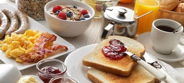Breakfast at a local bed and breakfast in Valencia