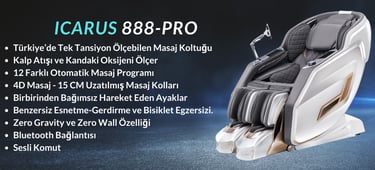 icarus 888-pro türkiye'de tek tansiyon ölçebilen masaj koltuğu