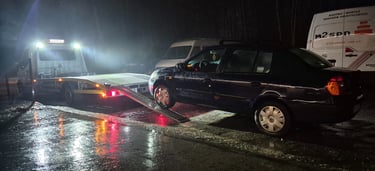 obsługa zdarzeń drogowych, laweta, holowanie całą dobę