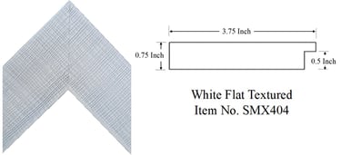 White Flat Textured Picture Frame Item No. SMX404