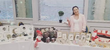 artist Angelina Chung at her first market