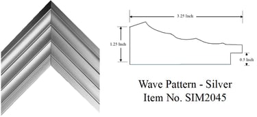 Wave Pattern - Silver Picture Frame Item No. SIM2045